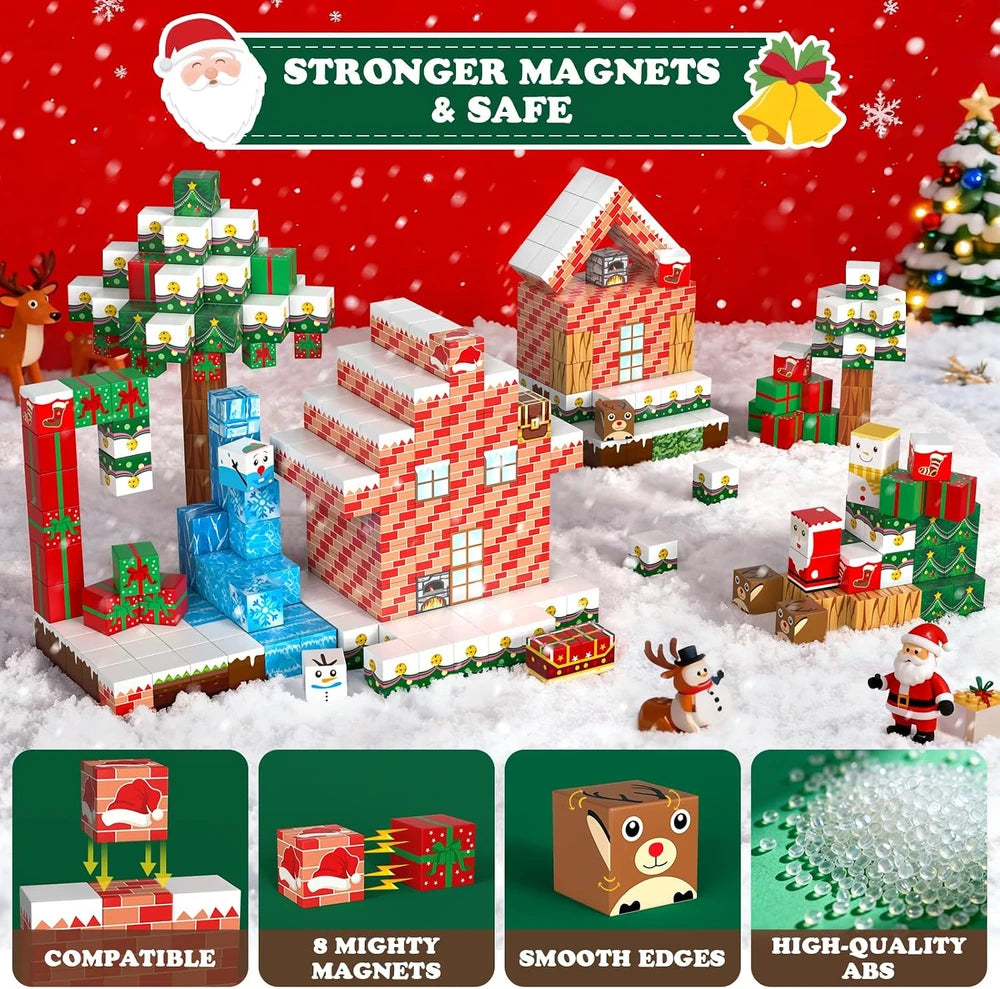 Christmas Magnetic Building Blocks Set