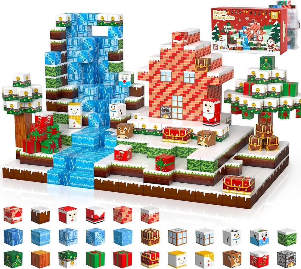 Christmas Magnetic Building Blocks Set