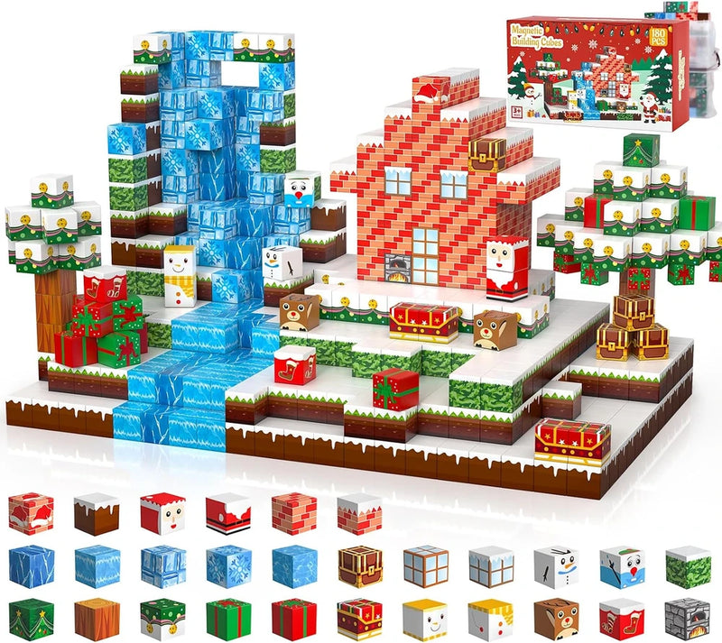 Christmas Magnetic Building Blocks Set