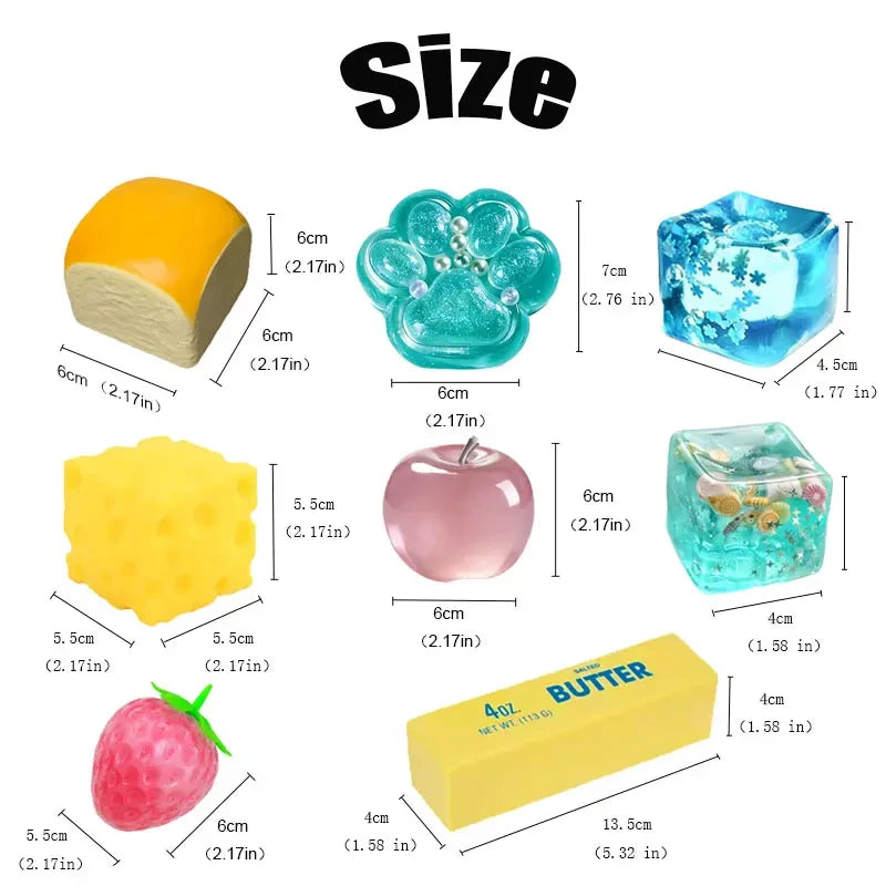Malt Sugar Slow-Return Squishy Toy Set