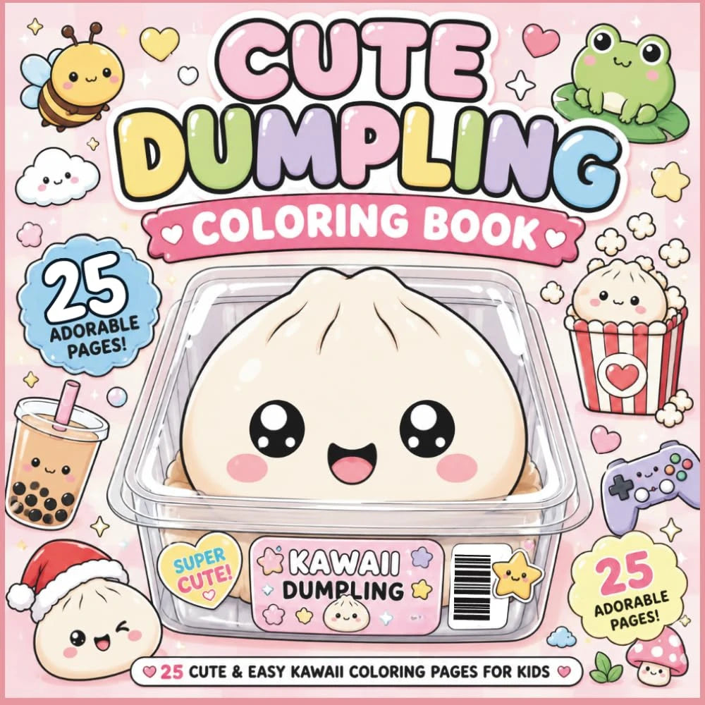 Kawaii Dumpling Coloring Book